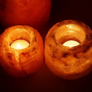 Salt rock candles